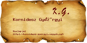 Kornidesz Györgyi névjegykártya